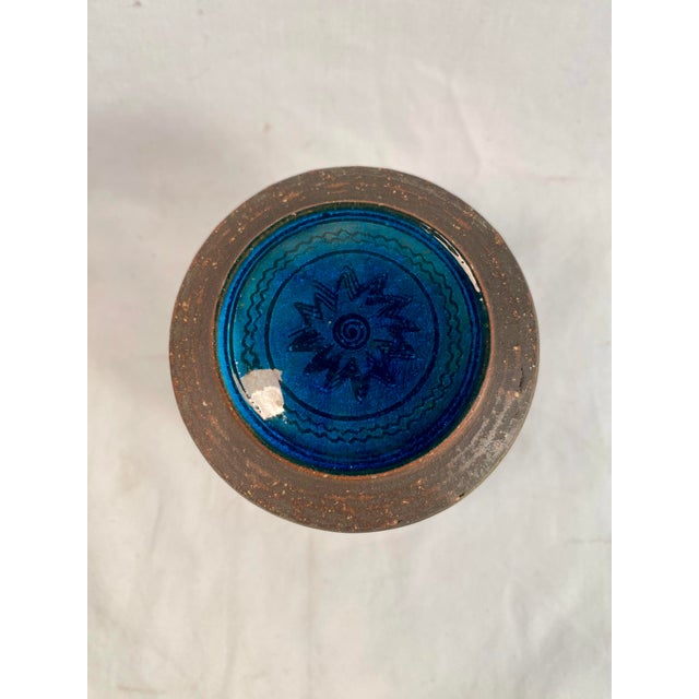 Mid 20th Century Mid-Century-Modern Nils Kahler Stoneware Jar - Blue For Sale - Image 5 of 6