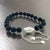 1990s David Yurman Authentic Estate Matte Onyx Beads Bracelet 6.6 - 8.5" Silver 8 mm For Sale - Image 11 of 11