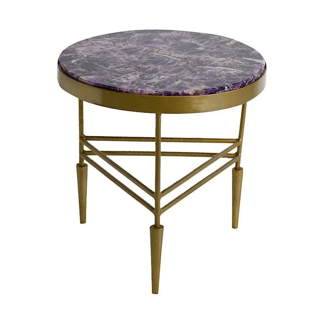 Contemporary Amethyst Side Table For Sale - Image 4 of 4