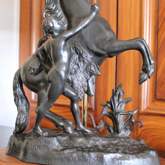 Marly Horse (Cheval De Marly) Sculptural Cast Metal Lamp For Sale - Image 6 of 13