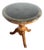 Late 20th Century Traditional Round Marble Top Pedestal Accent Table | Carved Wood Base | 30” Diameter For Sale
