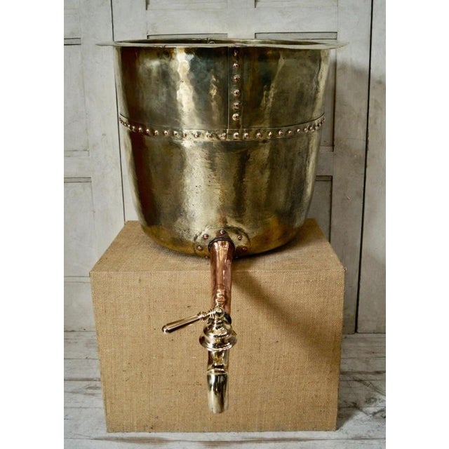 Antique French Brass and Copper Wine Still, 1880 For Sale - Image 6 of 12