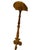 A carved giltwood music stand or lectern with a double carved shell shelf for music or a book. The turned columnar base...