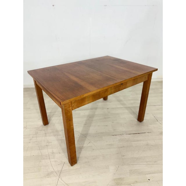 Vintage Art Deco Extendable Dining Table in Walnut, 1928 For Sale - Image 8 of 9