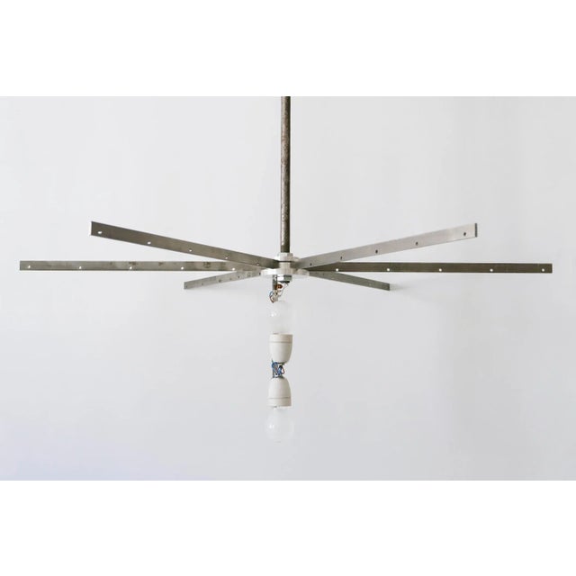 Large Mid-Century German Glass and Steel Chandelier by Aloys Ferdinand Gangkofner, 1960s For Sale - Image 18 of 18