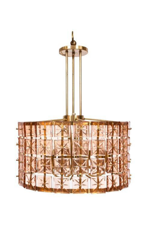 mid century drum chandelier