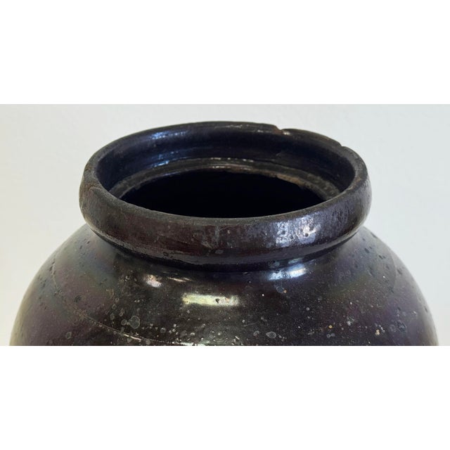 Antique Primitive Crock Jar With Wood Lid For Sale - Image 11 of 11
