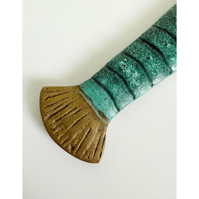 Mid-Century Modern 1960s Brass Verdigris Lobster Bottle Opener For Sale - Image 3 of 6