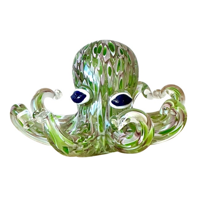 Vintage Boho Art Glass Octopus For Sale