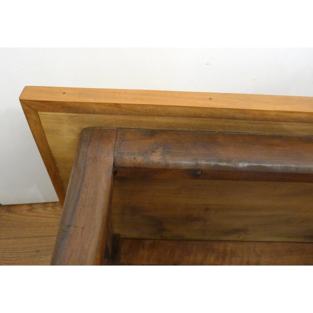 Brown Mid-Century Wood Coffee Table with Graphic Marquetry and Grid Pattern, 1950s For Sale - Image 8 of 13