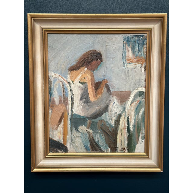 Gustaf Sjöö, Portrait of a Woman, 1950s, Oil on Panel, Framed For Sale - Image 11 of 18