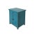 Rustic Distressed Bolection Blue One Drawer Simple End Table Nightstand For Sale - Image 3 of 6