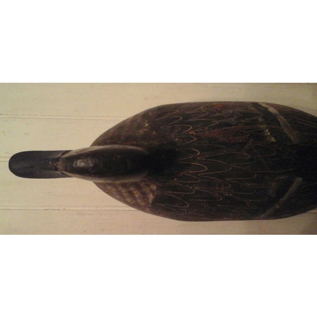 Antique American Folk Art Wooden Duck Decoy With Rare Swivel Head For Sale - Image 16 of 16