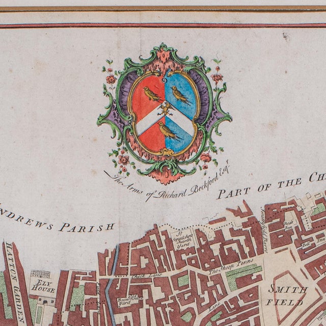 Antique London Street Map, Farringdon, English, Framed, Fleet Street, Georgian For Sale - Image 6 of 12