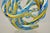 Late 20th Century Murano Art Glass Swirl 8" Infinity Knot of Love Blue & Yellow Decorative Object For Sale - Image 9 of 10
