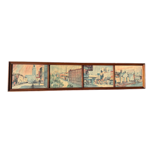 Howard Noel Watson (Pa Listed 1929-2022) 4 Framed Vintage Watercolor Paintings Camden Nj