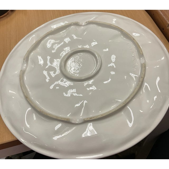 Lemon & Leaf Raised Design Round Seafood Platter – Portugal, 13” Majolica Style Serve in vibrant style with this beautiful...