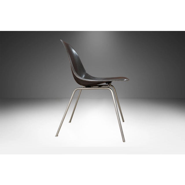 Gray Herman Miller Eames Molded Fiberglass Shell Side Chair For Sale - Image 8 of 11