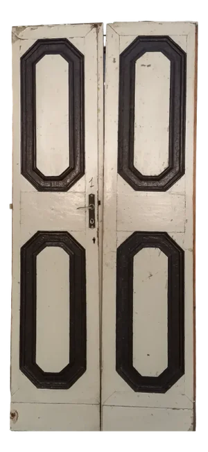 Internal Door with Painted Hexagonal Tiles