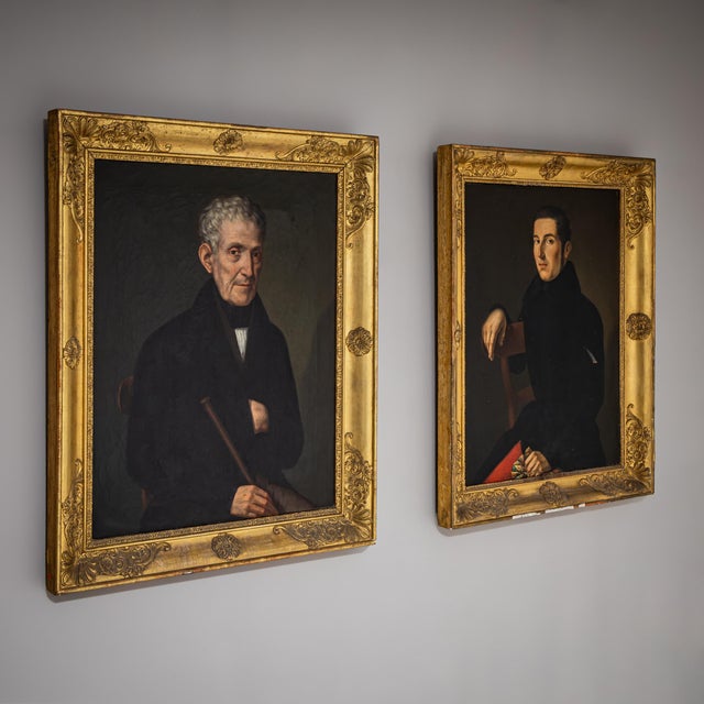 Biedermeier Artist, Portrait of a Young Man, Early 19th Century, Oil on Canvas For Sale - Image 9 of 12