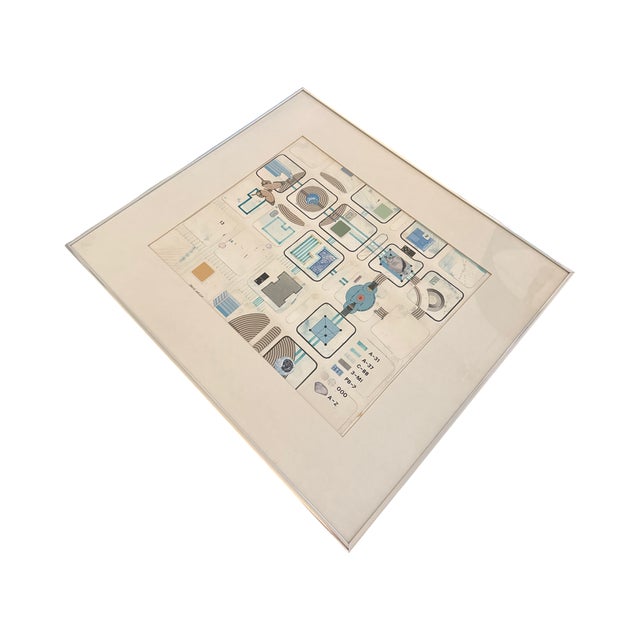 Postmodern 1970s Framed David Welch Signed Mixed Media Collage: "Technical Study With Natural History Motifs" For Sale - Image 3 of 16