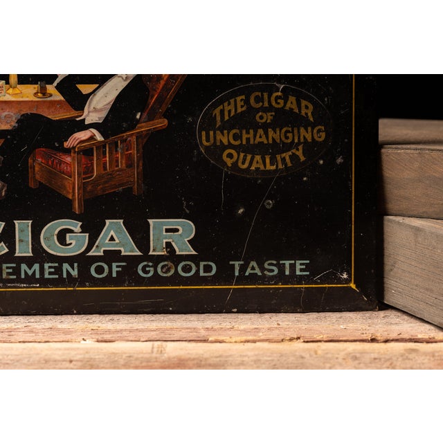 Metal Antique "San Felice" Cigar Toc Sign For Sale - Image 7 of 9