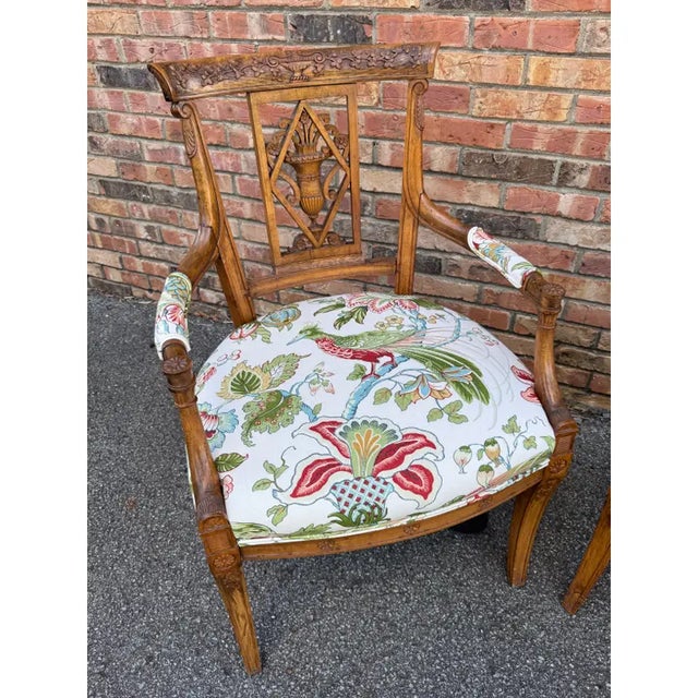 Wood Newly Upholstered French Directoire Chairs For Sale - Image 7 of 14