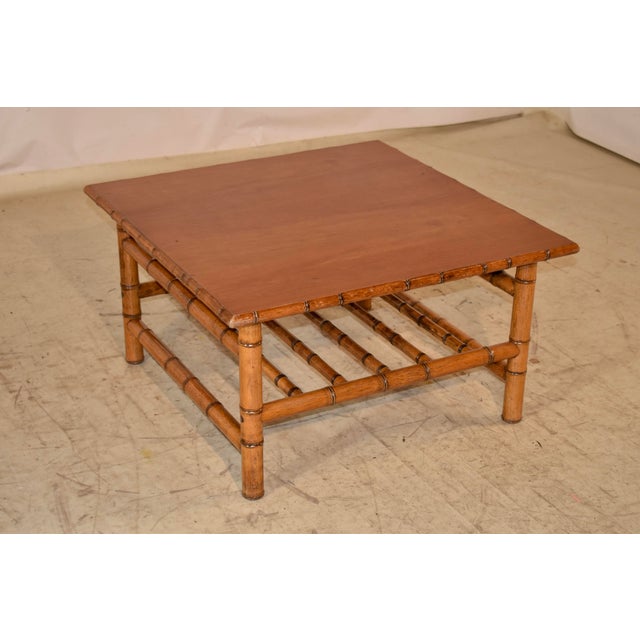 French Country Circa 1920's French Cherry Coffee Table For Sale - Image 3 of 9