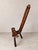 Mid 20th Century Vintage European Primitive Three-Legged Hardwood Birthing Chair With Trefoil Cutouts For Sale - Image 5 of 8