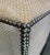 Brown Mahogany & Upholstery Greek Key Ottoman With Brass Nailheads From the Madeline Stuart Collection For Sale - Image 8 of 8
