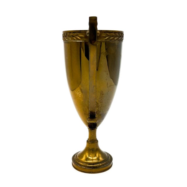 Mid 20th Century Mid-Century Brass Trophy Cup – Arlen Trophy Co., Brooklyn Ny – Double-Handled Laurel Urn – Mid-Century / Neoclassical Revival For Sale - Image 5 of 13