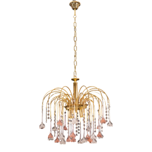 Brigitte Bardot, Pink and Transparent Murano Glass Flowers Chandelier, 1970s