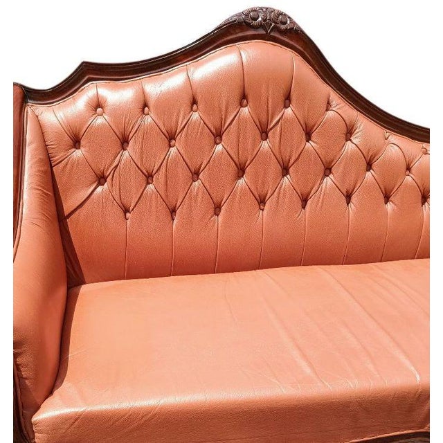 Andre Hayat Experience Royal Comfort With This Imported Premium Leather Chaise Lounge Sofa by Hayat Furniture For Sale - Image 4 of 12