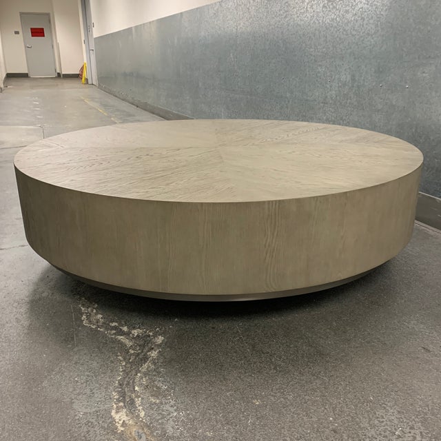 Restoration Hardware Machinto Round Coffee Table Chairish