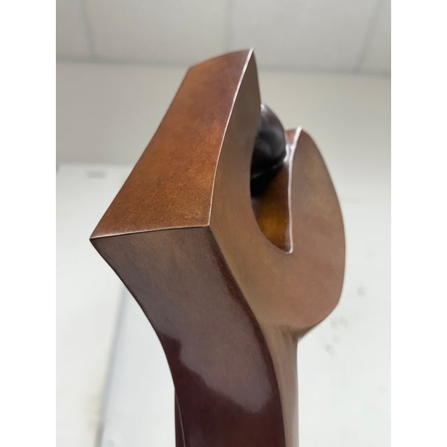 Metal Circa 1998 Douglas Brett Bronze Dancer Holding Head For Sale - Image 7 of 12