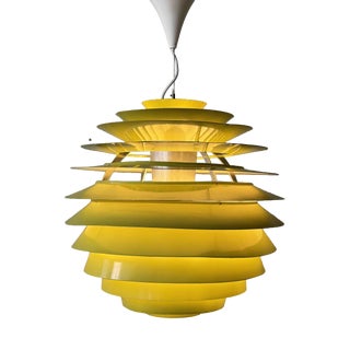 Danish Olive Green PH Louvre Pendant Light by Poul Henningsen for Louis Poulsen, 1960s For Sale