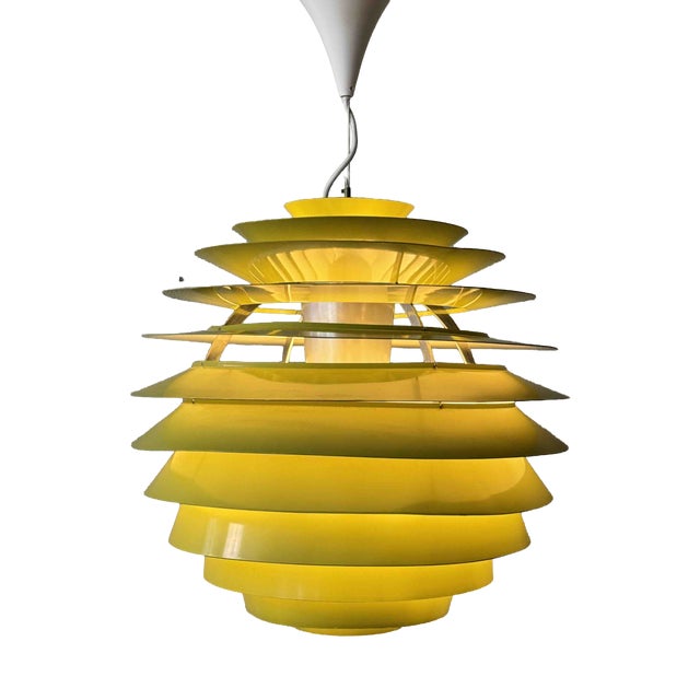 Danish Olive Green PH Louvre Pendant Light by Poul Henningsen for Louis Poulsen, 1960s For Sale
