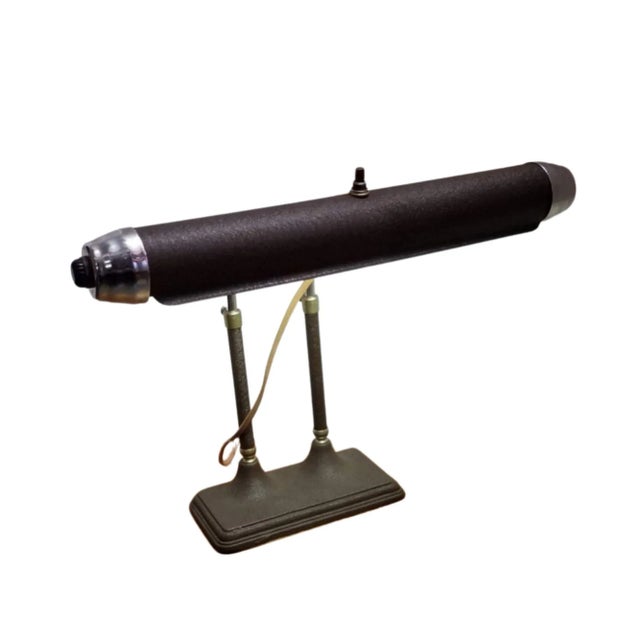 1950s Art Deco Machine Age Chrome Adjustable Flourescent Desk Lamp For Sale In Los Angeles - Image 6 of 6