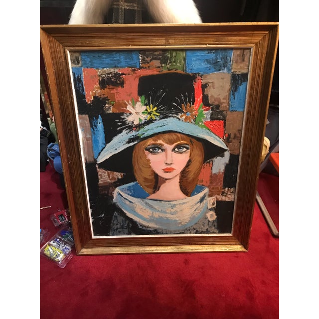 Vintage oil painting beautiful colors please see photos for specifics without the frame is around 24” by 32”