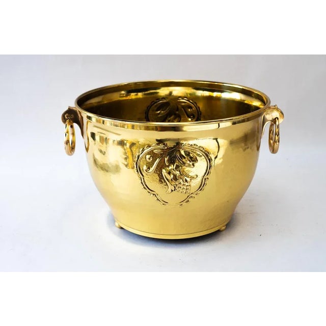 Art Deco Brass Palm Pot, 1920s For Sale - Image 10 of 10