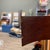 Mid-Century Sculpted Wood Bookshelf Chaise Lounge in Red & Gold Damask For Sale - Image 12 of 12