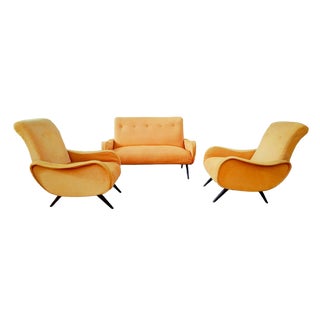 Sofa and Armchairs, 1960s, Set of 3 For Sale