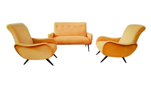 Sofa and Armchairs, 1960s, Set of 3