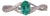 The Turn: Vivid Natural Emerald and Diamond Ring in White Gold For Sale