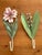 Late 20th Century Vintage Painted Tole Flower Wall Hooks, a Pair For Sale - Image 5 of 7