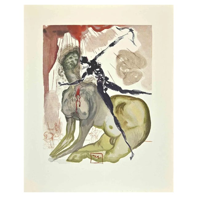 Salvador Dali, Beatrice Resolves Dante's Doubts, Woodcut Print, 1963 For Sale