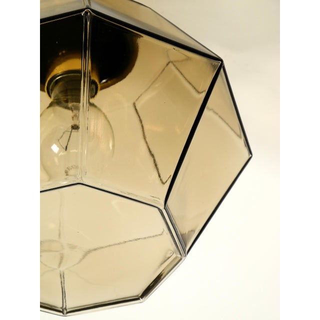 Vintage Smoked Glass Ceiling Lamp in Octagonal Shape from Limburg, 1970s For Sale - Image 11 of 18