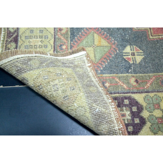 Vintage Faded Turkish Oushak Handmade Rug For Sale - Image 10 of 11