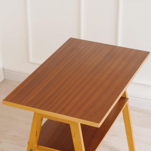 Mid-Century Modern Side Table in Beechwood, 1960s For Sale - Image 3 of 9