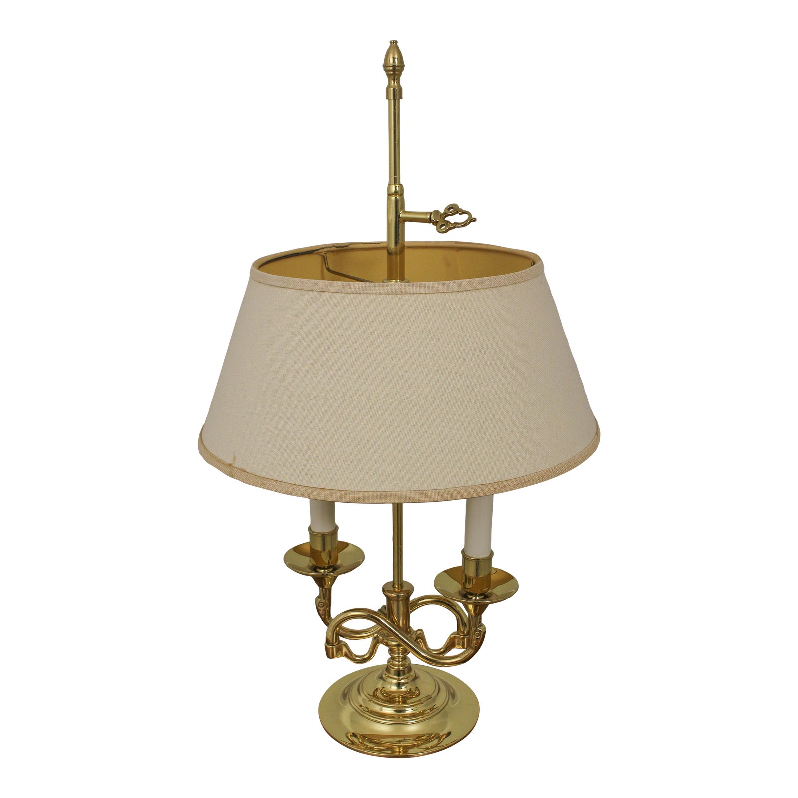 Baldwin Polished Brass Double Arm Desk Lamp Chairish